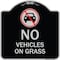 Signmission No Vehicles on Grass Heavy-Gauge Aluminum Architectural Sign, 18" x 18", BS-1818-23552 A-DES-BS-1818-23552 - alternate 1